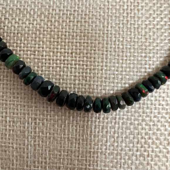 Ethiapian Black opal  Beaded Necklace - Picture 4 of 11